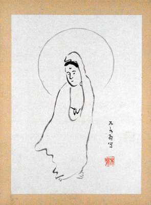 Nakamura Fusetsu “自筆画　観音像”