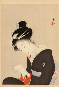 Kikuchi Keigetsu / Supplements of the Complete Works of Chikamatsu / The Heroine Koharu in The Love Suicides of Amijima