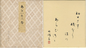 水原秋桜子 自筆色紙 あらいその句