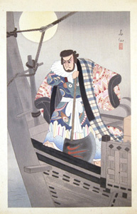 Natori Shunsen / 12 Months of Chikamatsu / Hakata Kojyoro Namimakura : Kezori Kuemon