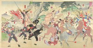 Nobukazu / The Battle of Oryokko River [鴨緑江近傍九連城附近大激戦之図]