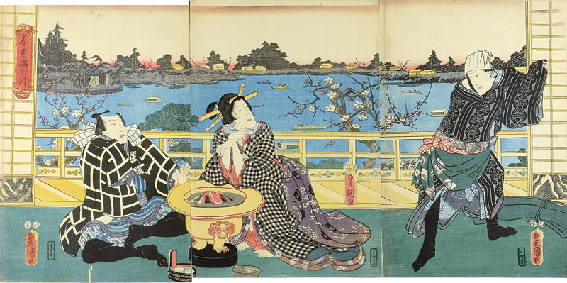 Toyokuni III “Sumida River in Spring”