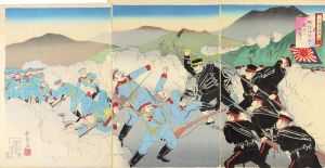 Seisai / Russo-Japanese War (IV) The Battle of the Yalu River [日露交戦画（四）　鴨緑江附近ニ敵兵を攻撃ス]