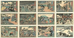 Kunikiyo / 47 Ronin (Chusingura) : set of 12 [忠臣蔵]