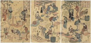 広重初代「かいこやしないの図」
