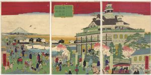 Ikkei / First National Bank at Kaiun Bridge [海運橋為換坐之図]