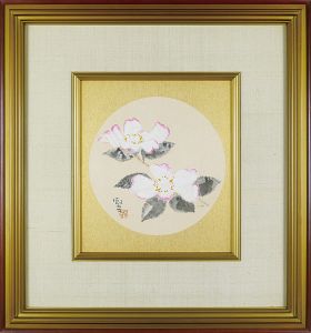 自筆画色紙　花（仮）