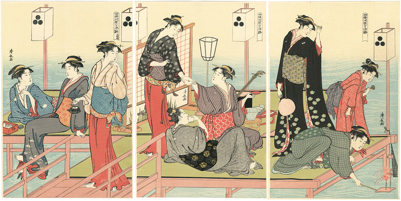 清長「四條河原夕涼躰【復刻版】」