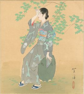 自筆画色紙