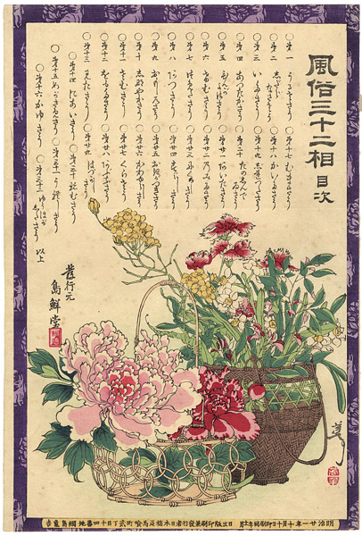 Yoshitoshi “32 Aspects of Women : set of 33 (including index sheet)”