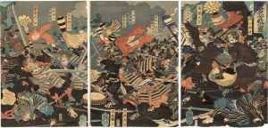 芳年「山崎大合戦之図」