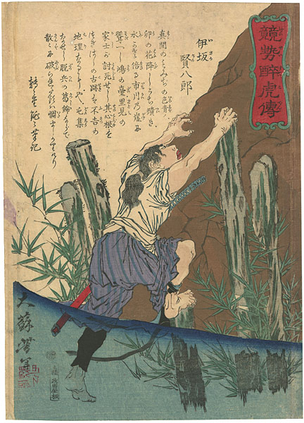 芳年「競勢酔虎傳　伊坂賢八郎」