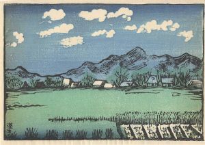 川上澄生「風景　下野国」