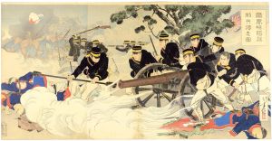 年方「鳳凰城陥落敵兵潰走図」
