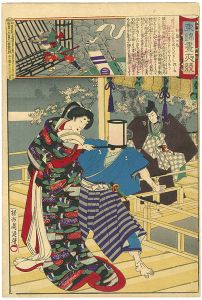 Chikanobu / Embroidery Pictures, Comparison of the Day and the Night / #26 Matsushima no Tsubone [東錦昼夜競　松島の局]