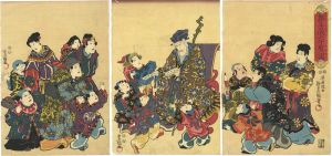 豊国三代「郭子儀六十賀図」