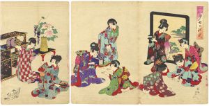 周延「明治風俗　少女の禮式」