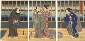 芳虎「春霞朝のきぬぎぬ」