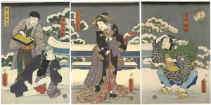 豊国三代「雪月花ノ内　雪」