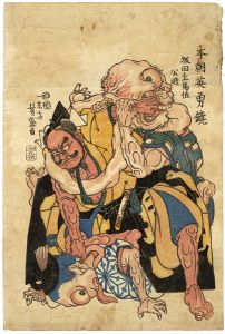 芳盛「本朝英雄鏡　坂田公時」