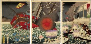 延一「日清戦争　我軍大勝利之図」