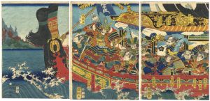 佐藤正清三韓征伐に向かう図