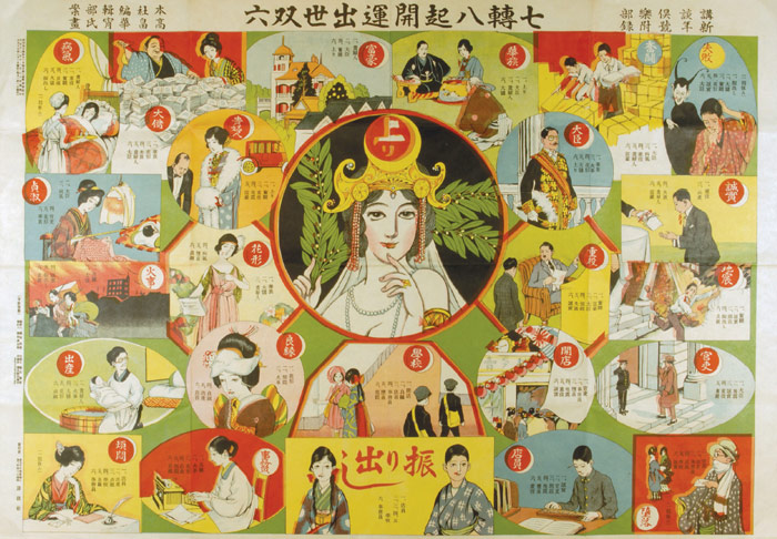 高畠華宵「七轉八起開運出世双六」
