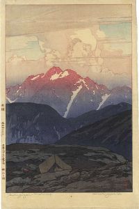 日本アルプス十二題の内　剣山の朝