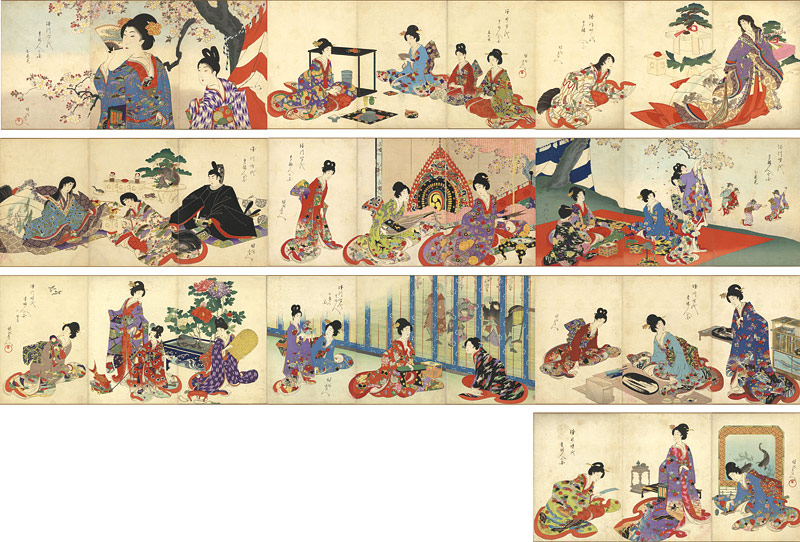 周延「徳川時代　貴婦人の図」
