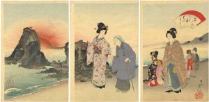 延一「二見ヶ浦日の出」