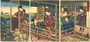 Kunisada II / 7 Komachi in Eastern Fashions /  [七小町吾妻風俗　清水小町]