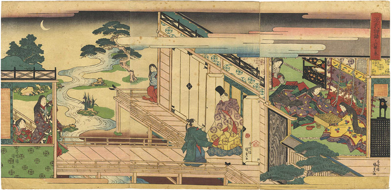 国貞初代「源氏物語　うつ蝉の巻」