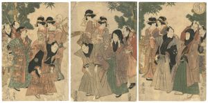 Toyokuni I / Twelve Months of Kabuki Actors / New Year’s Greetings in Nichomachi [三十六ばんつゞき　役者十二つき　正月二丁まち年礼の図]