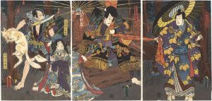 豊国三代「芝居絵　（悪七兵衛景清　他）」