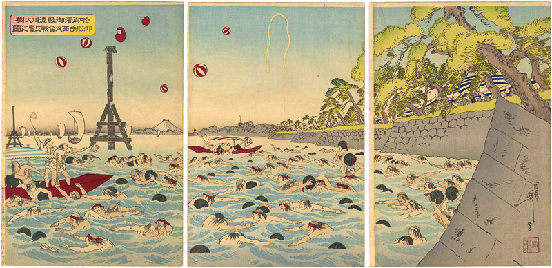 Yoshitoshi “Fighting over Watermelons”