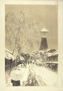 大阪風景　住吉（雪景）