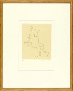 小さな版画集より　布を被った男