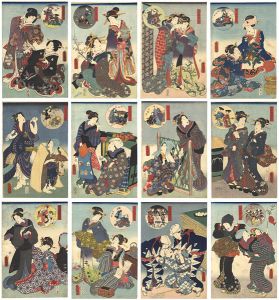 豊国三代「忠臣蔵絵兄弟」