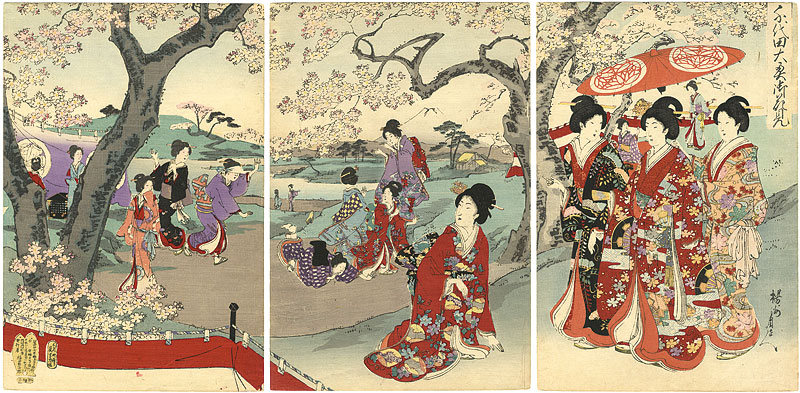 Chikanobu “Chiyoda Inner Palace / Cherry-blossom Viewing ”