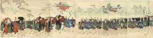 Chikanobu / Chiyoda Outer Palace / Feudal Procession at Ueno [千代田之御表　上野御成]