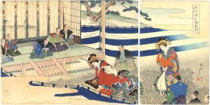 周延「千代田之御表　於吹上公事上聴ノ図」