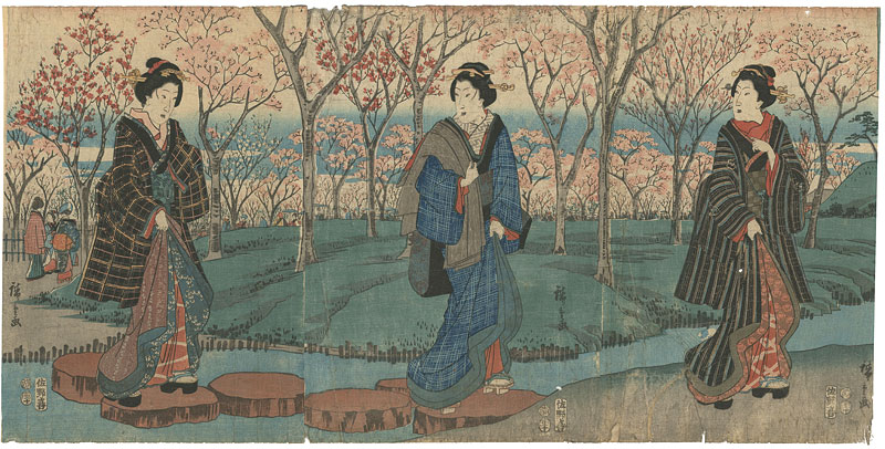 Hiroshige I “浅草奥山花屋敷”