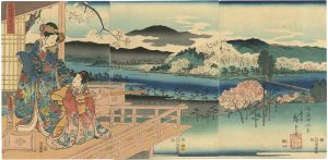 Hiroshige I / Toyokuni III / 嵯峨野風景　風流源氏絵合 [嵯峨野風景　風流源氏絵合]
