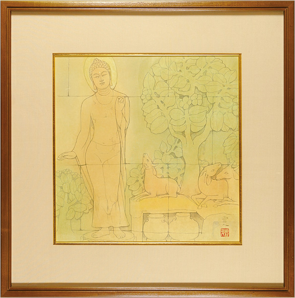 山中雪人「自筆画  釈尊図（仮）」