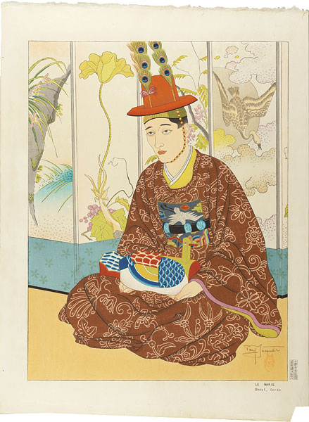 Paul Jacoulet “The Bride, Seoul Korea”