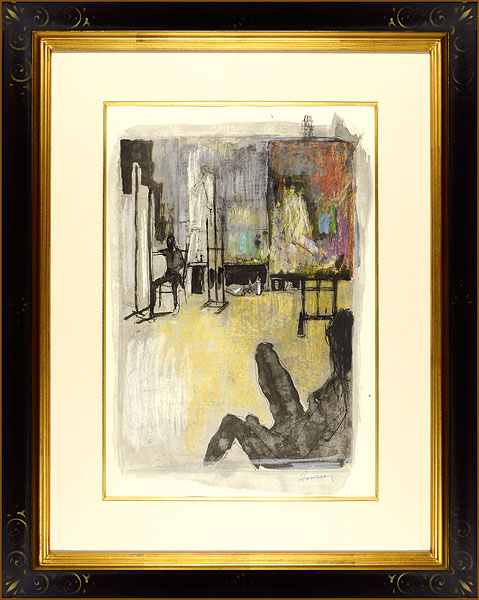 Jean Jansem “Painting : Nude at Atlier”