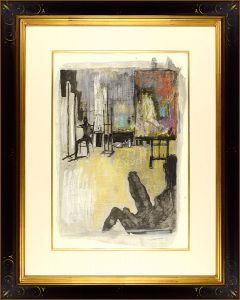 Jean Jansem / Painting : Nude at Atlier