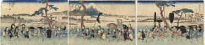 Hiroshige / Children Imitating a Daimyo Procession	 [初童行烈道中之図]
