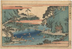 広重初代「東都名所　王子瀧の川」