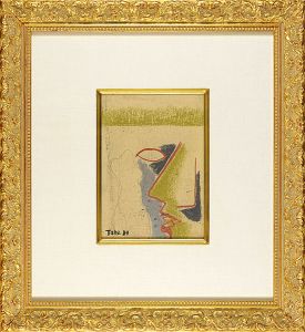 林武「自筆画 女の顔」